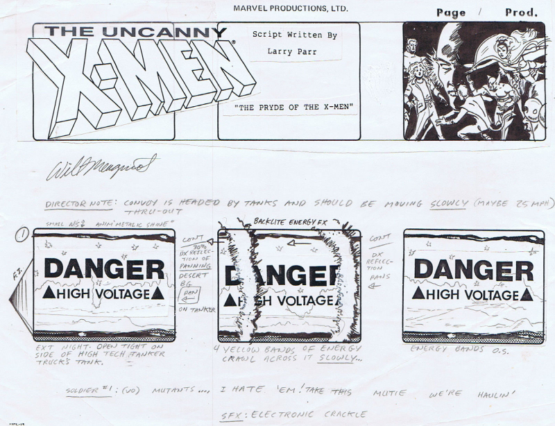 Illustration for article titled Storyboard art from the first attempt at an X-Men cartoon is up for sale